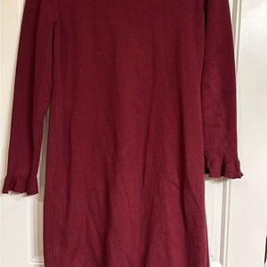 Rachel Parcell Burgundy Long Sleeve Dress
